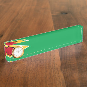 Guyana flag nameplate