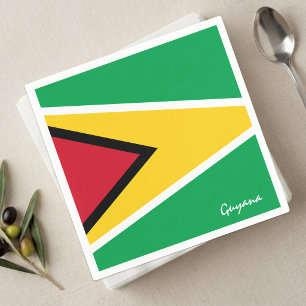 Guyana Flag Napkins, Guyana party / sports Napkin