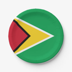 Guyana Flag Paper Plate