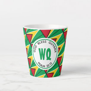 GUYANA FLAG Patriotic Customisable Guyanese Latte Mug
