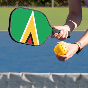 Guyana flag pickleball paddle