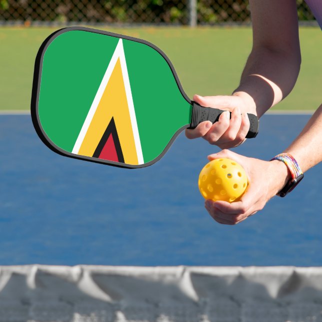Guyana flag pickleball paddle (Insitu)