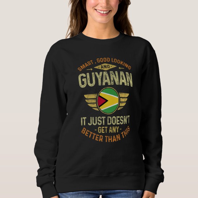 Guyana Flag Proud Guyanese Men & Women   Sweatshirt (Front)
