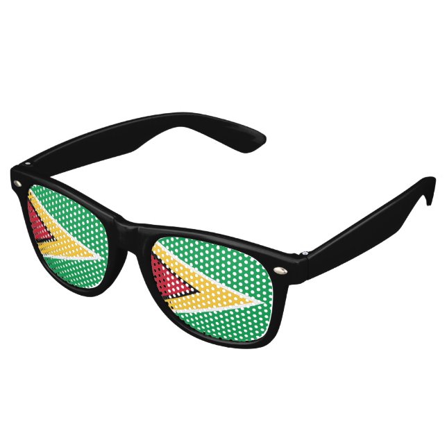 Guyana flag retro sunglasses (Angled)