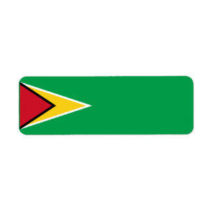Guyana flag return address label