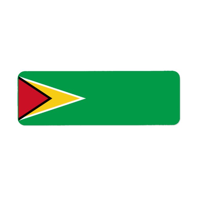 Guyana flag  return address label (Front)