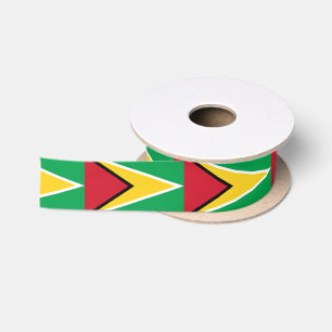Guyana flag satin ribbon