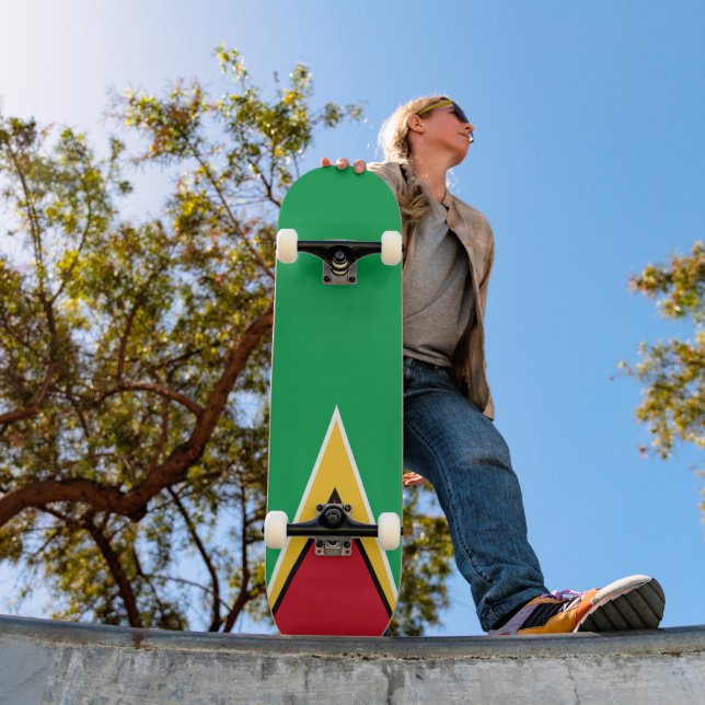 Guyana flag skateboard (Outdoor 1)