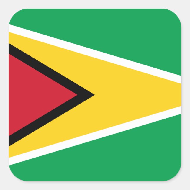 Guyana Flag Square Sticker (Front)