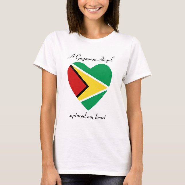 Guyana Flag Sweetheart T-Shirt (Front)