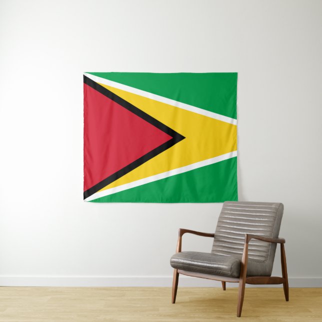 Guyana Flag Tapestry (In Situ (Horizontal))