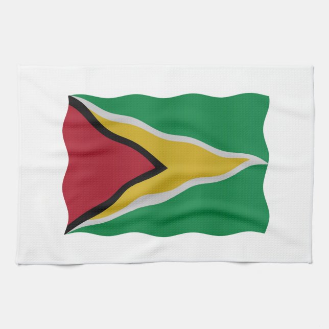 Guyana flag tea towel (Horizontal)