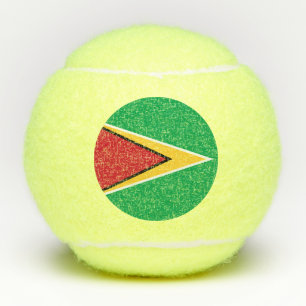 Guyana flag tennis balls
