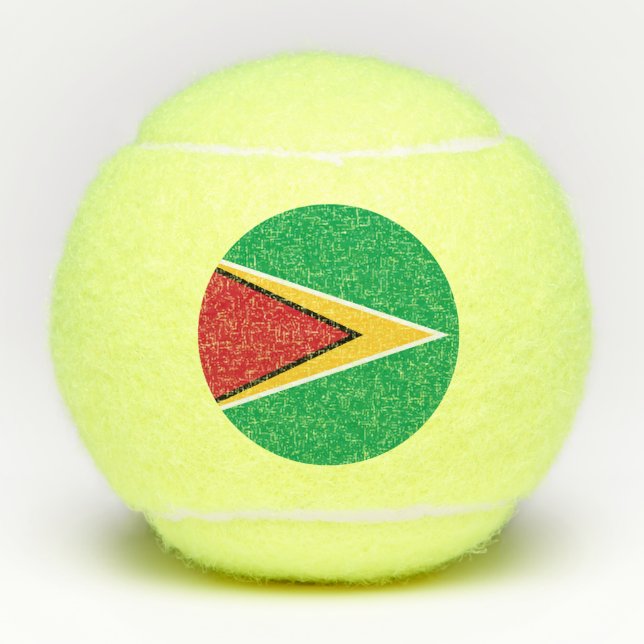Guyana flag tennis balls (Front)