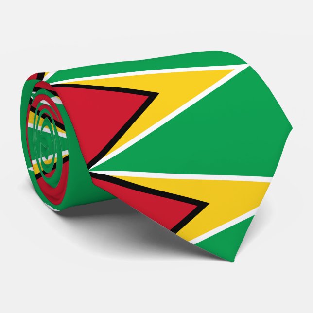 Guyana flag tie (Rolled)