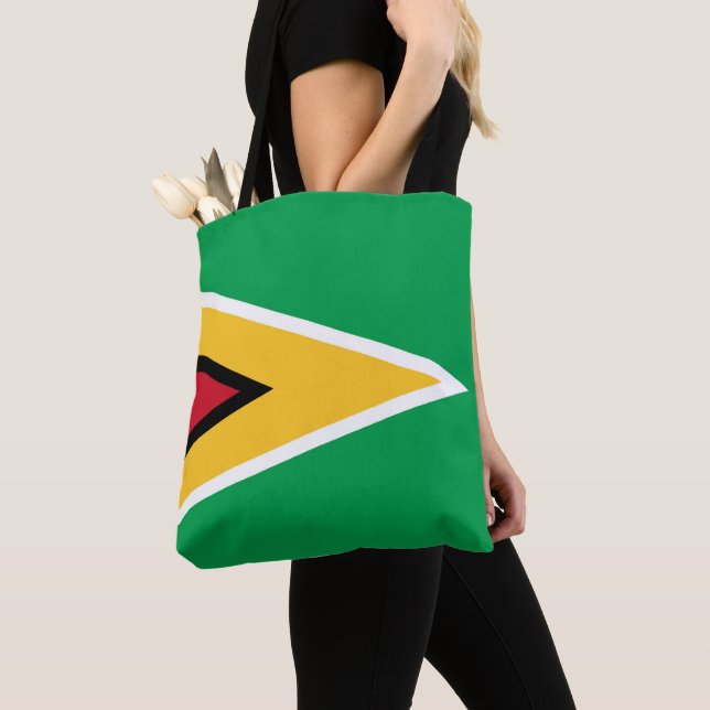Guyana flag tote bag (Close Up)