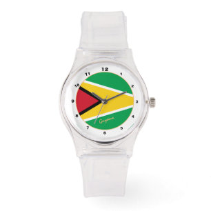 Guyana Flag watch, Guyana fashion /design watch