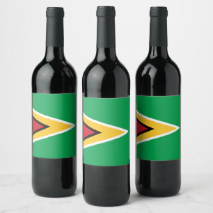 Guyana flag wine label