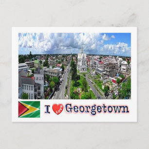 Guyana -  Georgetown - I Love - Postcard