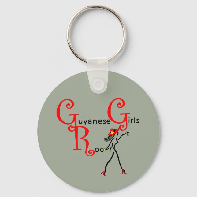 Guyana Girl Keychain (Front)