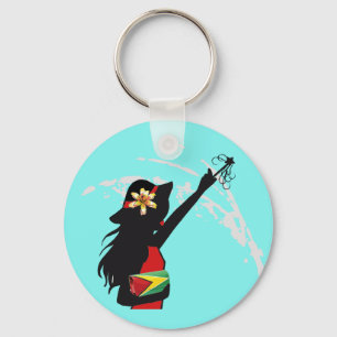 Guyana Girl Keychain