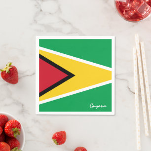 Guyana & Guyana Flag party fashion /sports fans Napkin