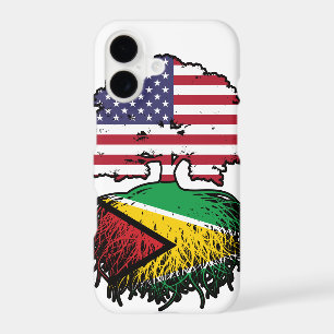 Guyana Guyanese American USA Tree Roots Flag