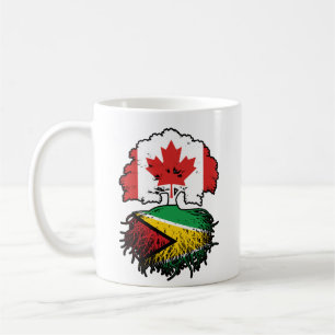 Guyana Guyanese Canadian Canada Tree Roots Flag Coffee Mug