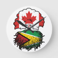 Guyana Guyanese Canadian Canada Tree Roots Flag