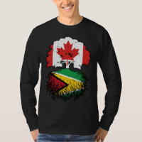 Guyana Guyanese Canadian Canada Tree Roots Flag