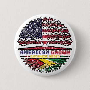 Guyana Guyanese US American USA United States Tree 6 Cm Round Badge