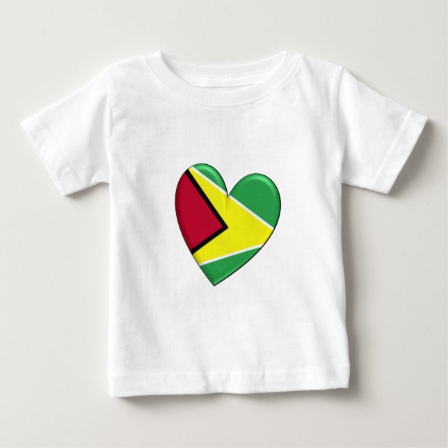 Guyana Heart Flag Baby T-Shirt (Front)