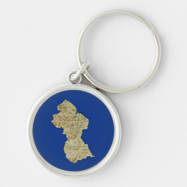Guyana Map Keychain (Front)