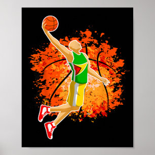 Guyana National Basball Jersey Guyanese Slam Dunk Poster