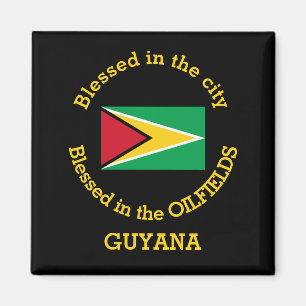 GUYANA OIL Blessed In The Oilfields Personalised Magnet