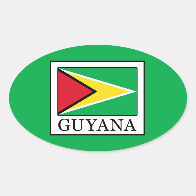 Guyana Oval Sticker (Front)