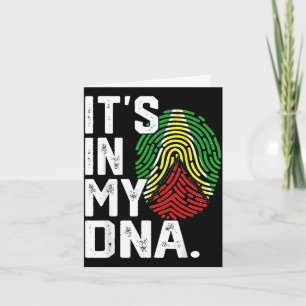 Guyana roots flag fingerprint graphic patriotic Gu Card