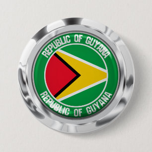 Guyana Round Emblem 7.5 Cm Round Badge