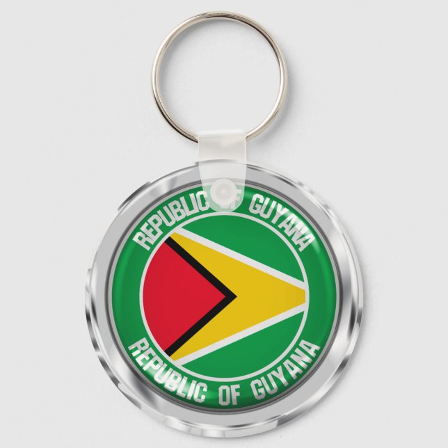 Guyana Round Emblem Key Ring (Front)
