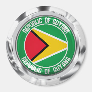Guyana Round Emblem Magnet