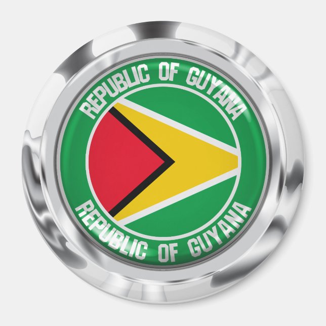 Guyana Round Emblem Magnet (Front)