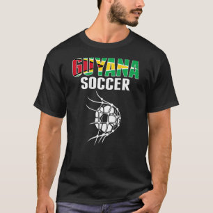 Guyana Soccer Ball In Net   Guyanese Football Supp T-Shirt