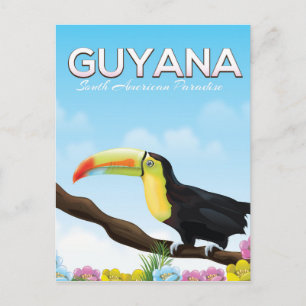 Guyana South american paradise travel poster Postcard