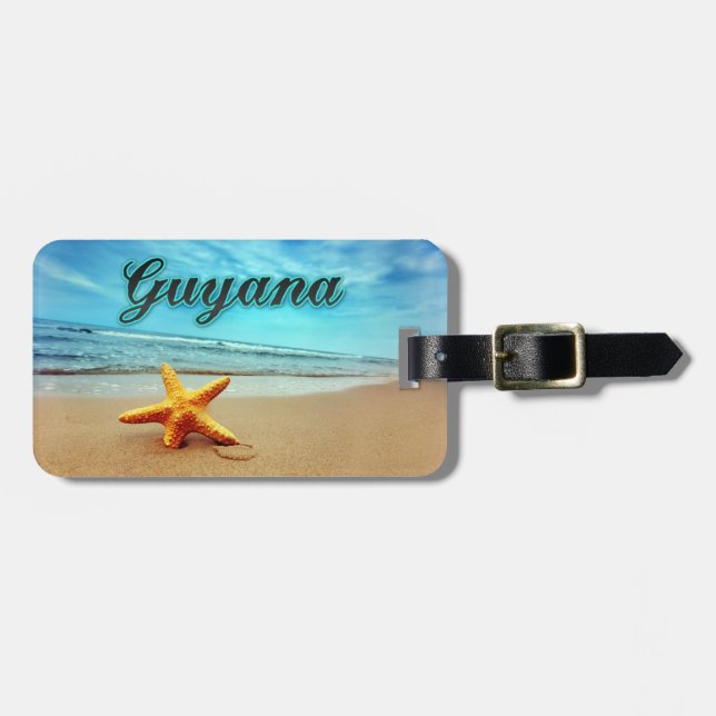 Guyana starfish luggage tag (Front Horizontal)