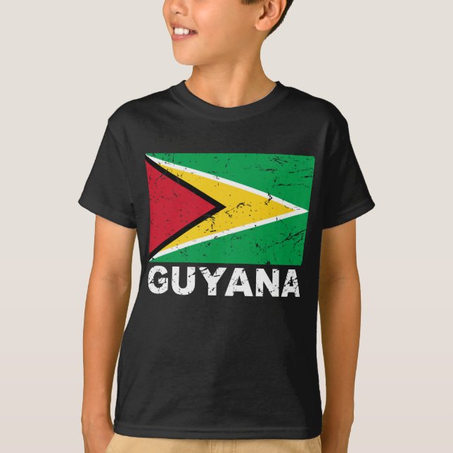 Guyana Vintage Flag T-Shirt (Front)