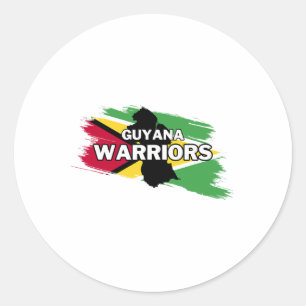 Guyana Warriors Cricket Classic Round Sticker