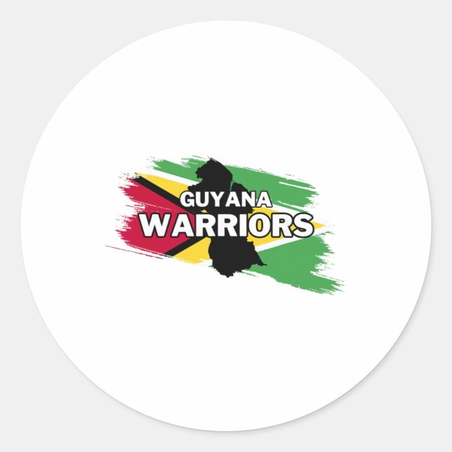 Guyana Warriors Cricket  Classic Round Sticker (Front)