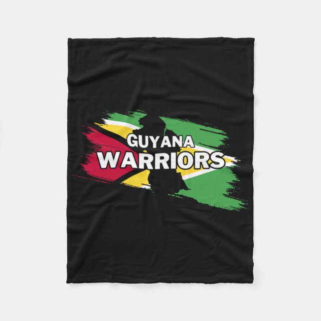 Guyana Warriors Cricket  Fleece Blanket (Front)