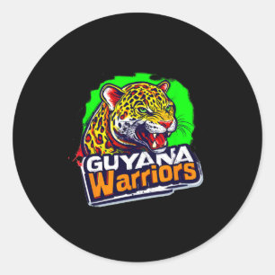 Guyana Warriors Patriotic Cricket Classic Round Sticker