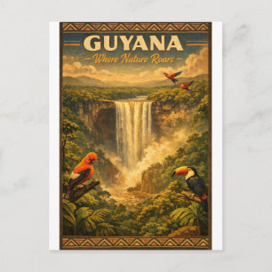 GUYANA – Where Nature Roars Postcard